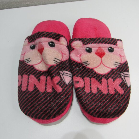 PINK PANTHER cushioned Lounge Slippers Womens 6-7 - Picture 1 of 4